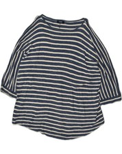 CHAPS Womens Tent Dress UK 14 Medium Blue Striped Cotton AF01