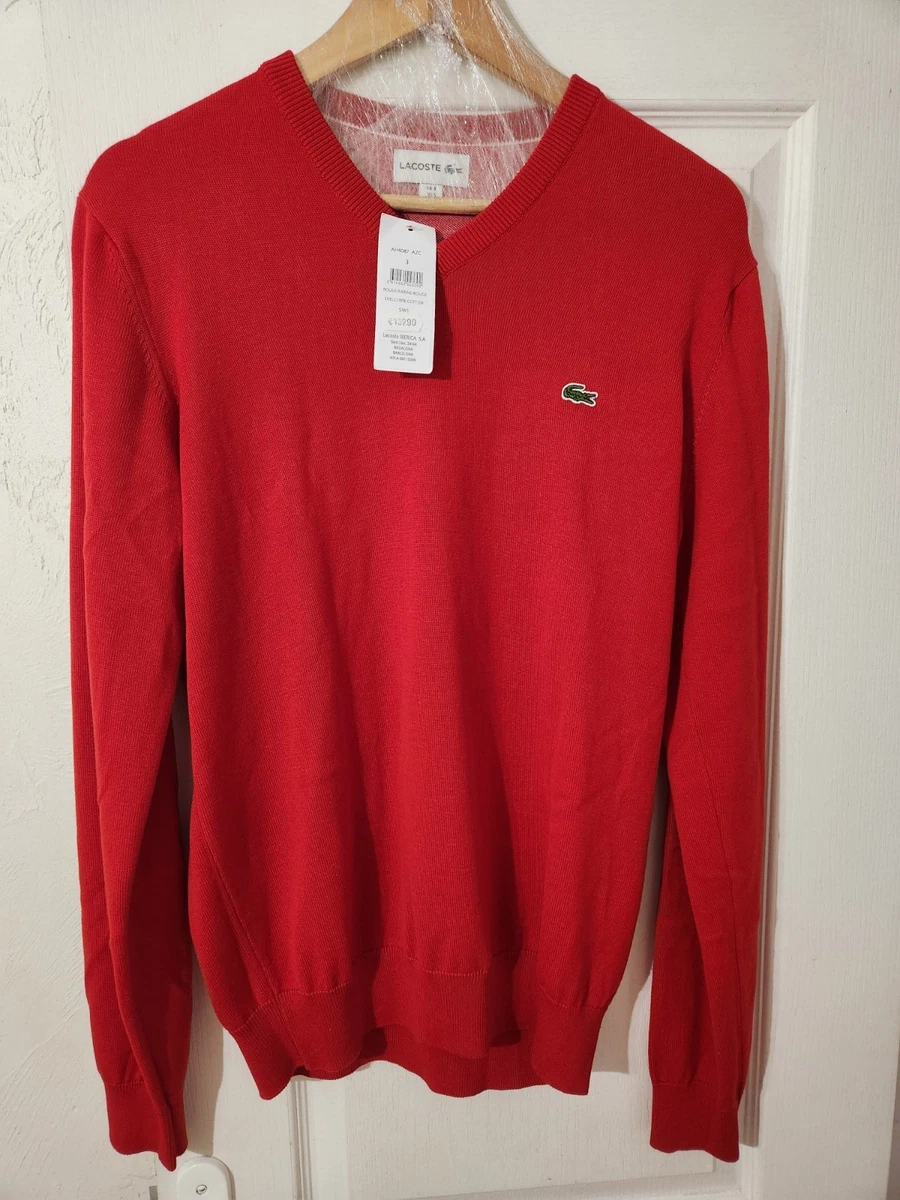 Pull Femme Pull & Bear – Rouge, Encolure Ras-du-cou, Manches Longues – Taille S