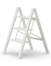 3 Step Ladder, Aluminum Folding Step Stool with Anti-Slip Sturdy and Wide Ped...