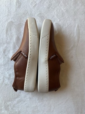 Carter's Brown Slip-On Casual Shoes US Size 1 Faux Leather Unisex Kids Low Top