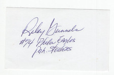 Riley Gunnels Signed Index Card / Autographed NFL Football Pittsburgh Steelers
