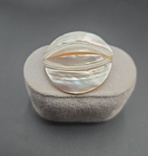 Unique Vintage Domed Brooch/Pin Mother of Pearl Shell