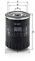 MANN-FILTER W 820 ÖLfilter FüR CitroËN, Kioti