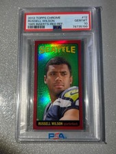 2012 Topps Chrome Russell Wilson Rookie 1965 RED Refractor /75 PSA 10 Pop 3💎 RC