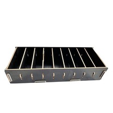 Business Card Storage Box Rack Holder Office 10" x 3" EUC