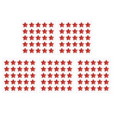 5 Sheet Star Gem Stickers 10mm, Self Adhesive Rhinestones Jewel Sticker Red