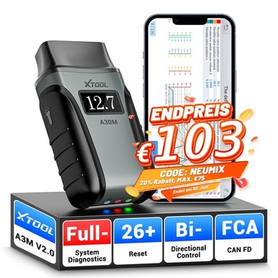 XTOOL Anyscan A30M Wireless BT OBD2 Scanner Bidirektionaler Scan All System