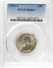 1954-S Washington Quarter NGC MS66+