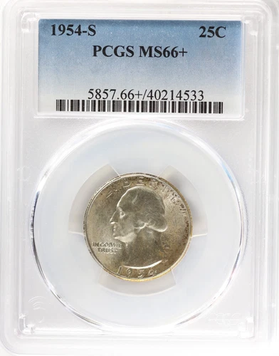 1954-S Washington Quarter NGC MS66+