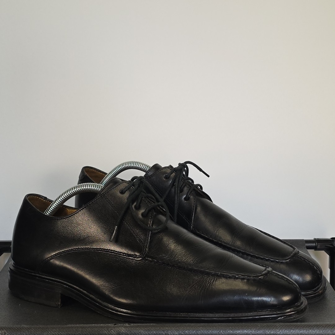 SAOLA Scarpe eleganti derby Cole Haan nere da uomo US 9 5 W suola ad aria in pelle punta divisa