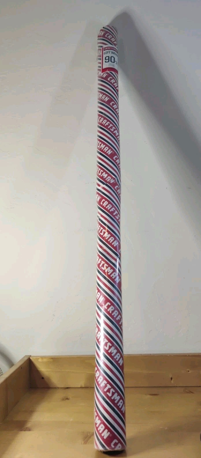 Craftsman Gift Wrap Wrapping Paper Roll 90 Sq Ft Sears 9X1.1 Yds Full Size Vtg