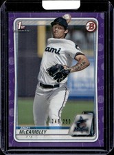 2020 Bowman Draft #BD-112 Zach McCambley Chrome Purple #/250
