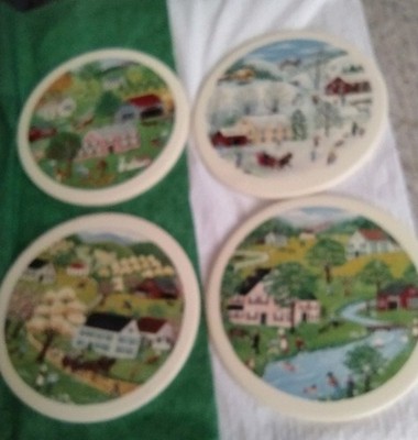 Mid State 1 And 2 Trivet Tiles Spring, Summer, Fall, And Winter