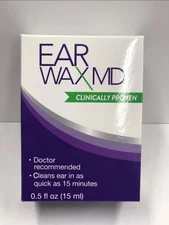 Eosera EARWAX MD Earwax Cleaning Kit with Rinsing Bulb 0.5 Oz Ear Drops NEW
