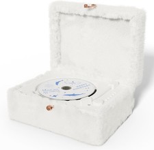 Plush White CD Player W/ Bluetooth Wireless Remote Control Supports CD Playback