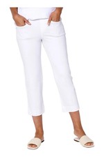 Belle by Kim Gravel Ponte Wide Hem Resort Crop Pants White