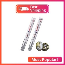 Overseas Permanent Paint Pens Silver Markers - 2 Pack Metallic Oil Based Paint M