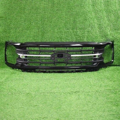 For 2024 2025 Ford F150 F-150 XLT Front Bumper Grille Gloss Black W/Chrome Trims