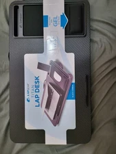 Lapgear Black Carbon home office lap desk Fits 17.3" Laptop Gel Wrist Rest