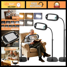 10X 30X Magnifying Glass with LED Light Adjustable Stand - Perfect for Reading