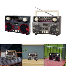 Multifunctional portable retro radio speaker with vintage design