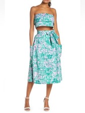 Lilly Pulitzer Lenora Set Crop Top Skirt Camelflage Animal Print 2 Piece Set 6