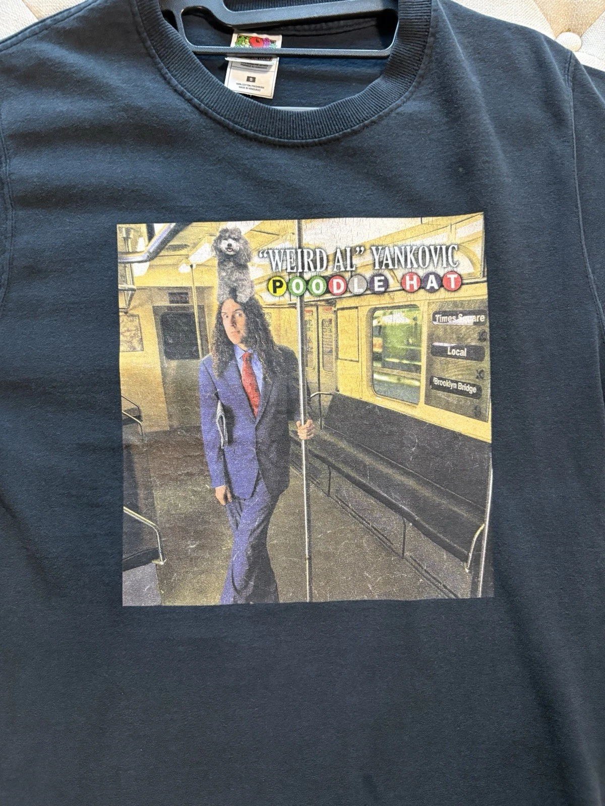 Fruit of the Loom Lofteez Weird Al Poodle Hat Tour Double-Sided Tee Gray S image 2
