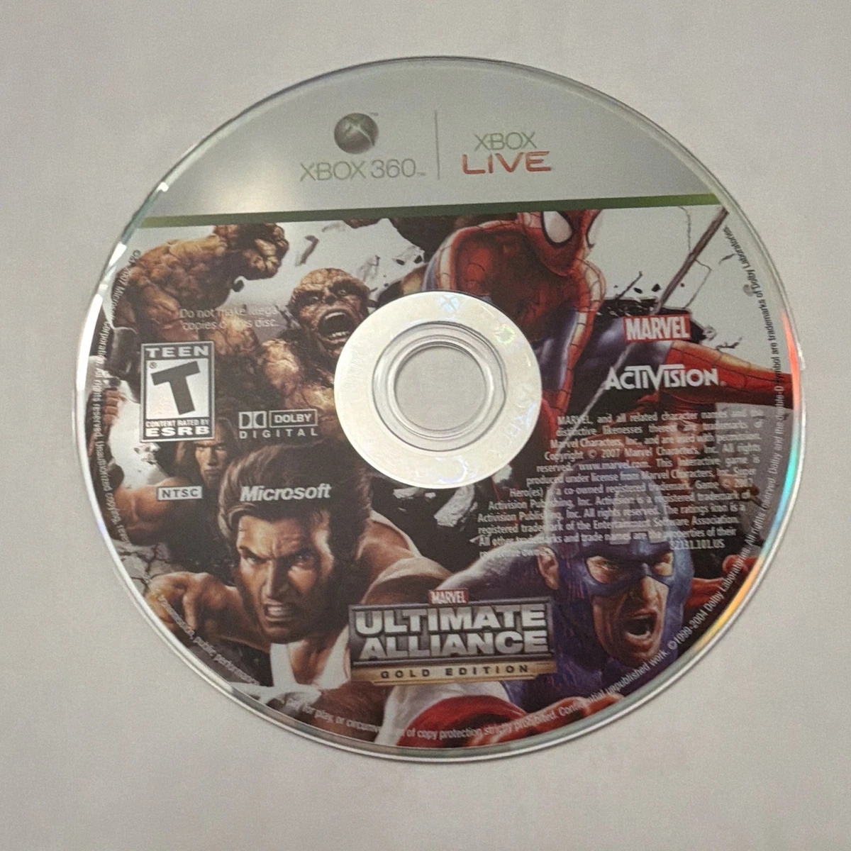 Marvel: Ultimate Alliance Microsoft Xbox 360 Video Games for sale