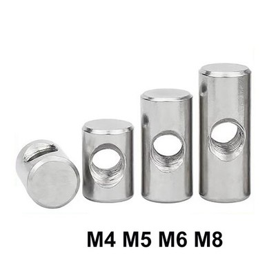 M4 M5 M6 M8 Edelstahl Barrel Nut Zylindermutter Möbel Fassmuttern Mittelgewinde