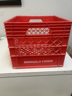 Marigold Foods Red Milk Crate Excellent Condition