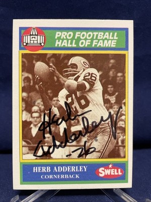 Herb Adderley (d) -HOF-Michigan State- Green Bay Packers Autographed Card