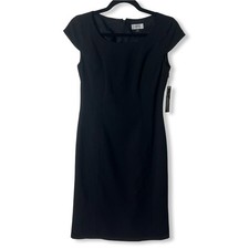 Tahari Arthur S. Levine Black Sleeveless Cap Sleeve Midi Dress NWT Sz. 2