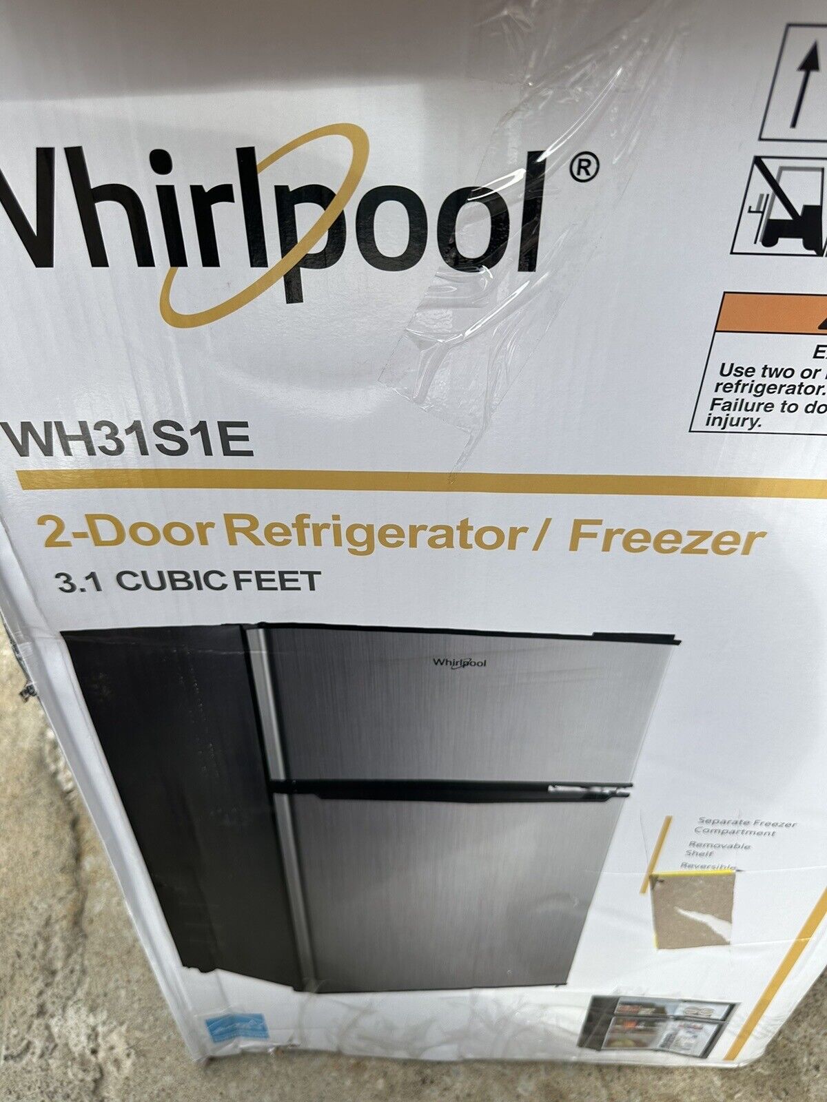 Whirlpool 3.1 Cu Ft Mini Refrigerator Stainless Steel Wh31s1e : Target