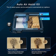 Longer Laser B1 48W Laser Engraver Cutter with Auto Air Assist, Working Speed Up