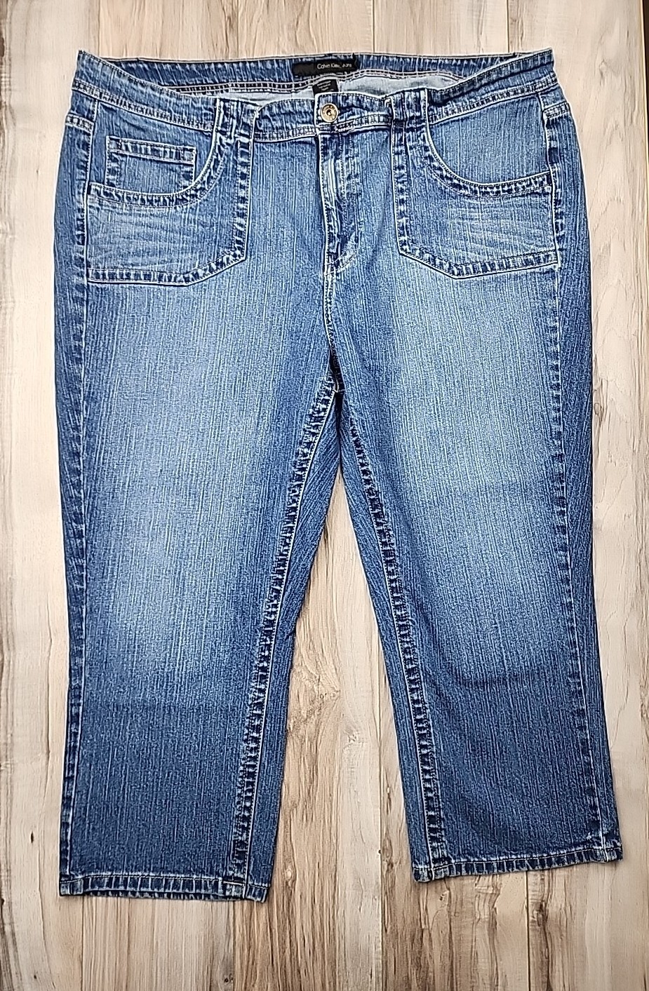 Calvin Klein Jeans Women's 22W (42Wx23L) Crop Stretch Denim (1408)