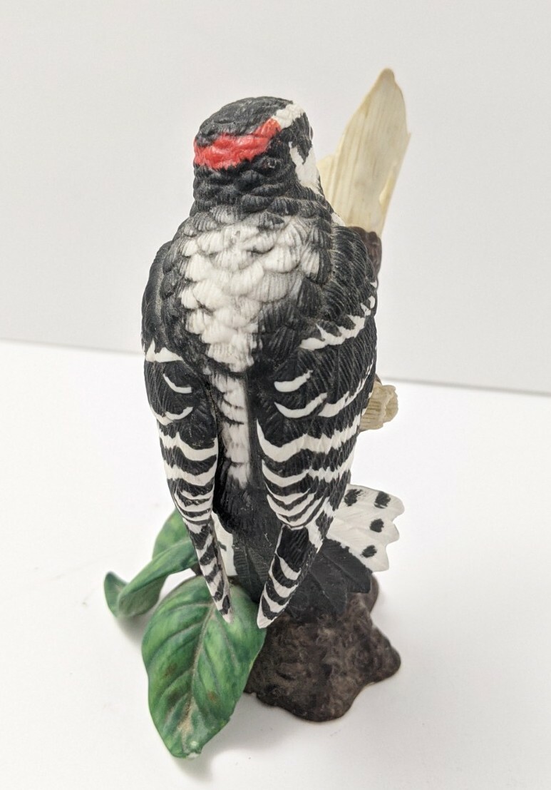 Vintage Lenox Downy Woodpecker Porcelain Garden Birds Figurine