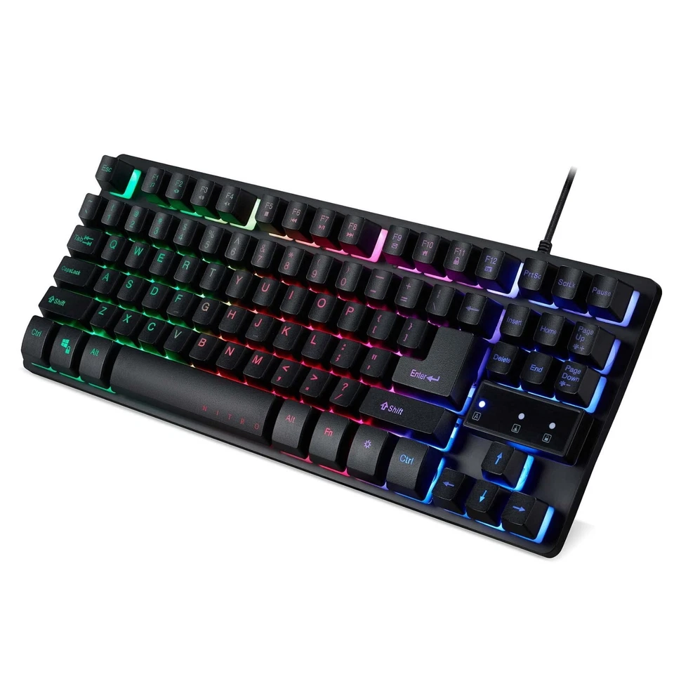 Acer Nitro Keyboard NKW120 TKL Gaming Keyboard for PC USB QWERTY RGB UK