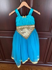 Disney Jasmine Aladdin Girls Tulle Cotton Halloween Costume Princess Dress 8