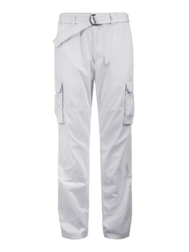 Men's Essential Trousers Multi Pockets Washed Twill Work Cargo Pants 41342EY - Picture 50 of 57