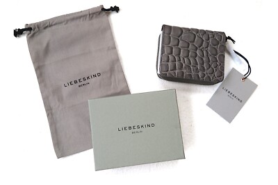 Liebeskind Berlin   Geld- und Kartentasche  Leder   roc croco-Optik grey    NEU!