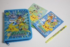 Pokemon Diamante e Perla Custodia, Matita, Libro da Colorare e Memo Pad Vintage