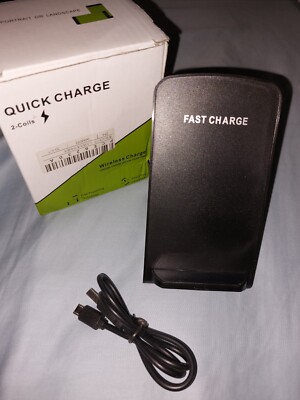 Quick Charge/ 2-coils Wireless Changing Stand / Fast/Free Positioning Technology