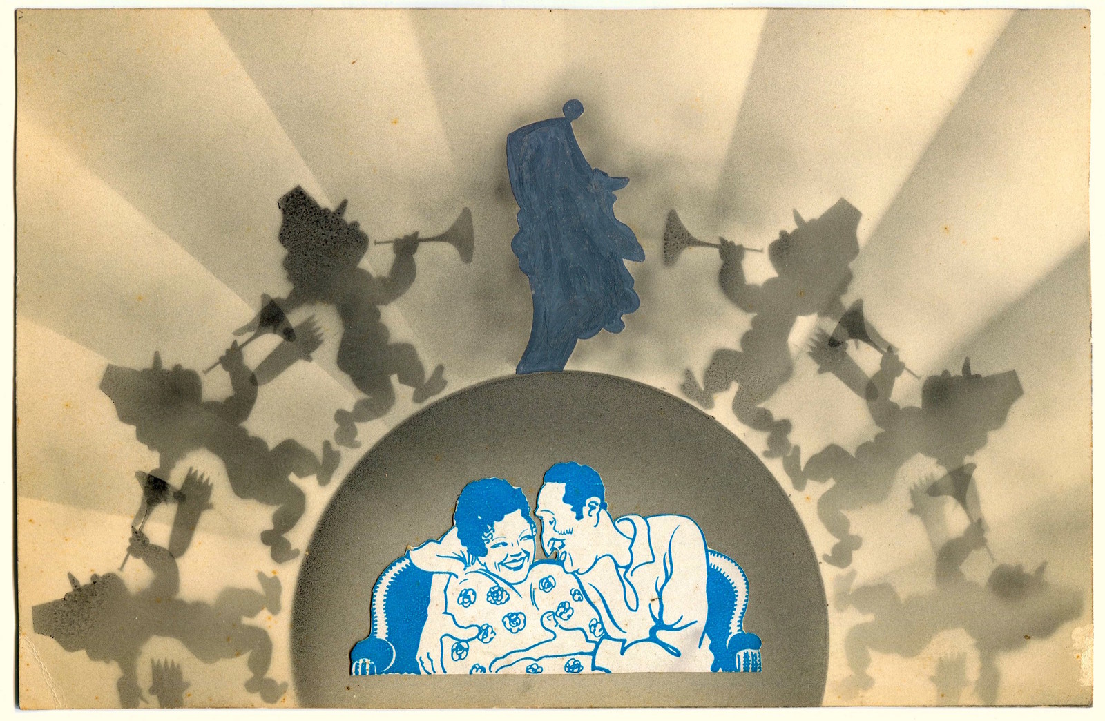 Photo Montage - Photogram + Collage - 1930s Vintage Silver Print - 