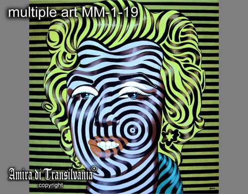 Contemporary Art Painting Marilyn Monroe Green Woman Portrait Famouse Pop Artist - Picture 3 of 24