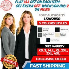 Port Authority LSW2890 Womens Long Sleeve Easy Care Open-Front Cardigan Sweater