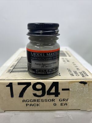 Testors Navy Aggressor Gray Enamel Paint Fs 36251 1794 New 1/2 Oz 1 Bottle