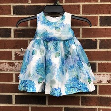 Jessica Ann Easter Dress Girls Toddler Blue Lavender Size 18 Month Dress Only
