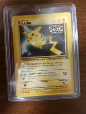 Ultra Rare Pikachu Promo Card Kid S Wb Presents The First Movie 1999 Pokemon Ebay