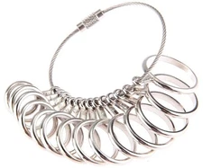 14 Zinc alloy metal RINGS MEASURE Measuring GAUGE Finger Size Ring Sizing Sizer