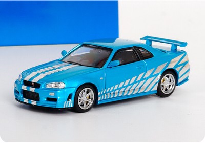 SH 1:64 Nissan Skyline GTR R34 Racing Sport Modell Diecast Metall Auto